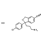 CAS#: 887354-48-5， 1-(3-Aminopropyl)-1-(4-chlorophenyl)-1,3-dihydro-2-benzofuran-5-carbonitrile hydrochloride (1:1)