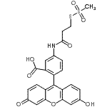 CAS 登录号：887355-30-8， 2-(6-羟基-3-氧代-3H-氧杂蒽-9-基)-5-({3-[(甲基磺酰基)硫基]丙酰}氨基)苯甲酸