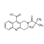 structure of CAS# 887432-93-1, 2-(2,2-Dimethylpropanoyl)-1,2,3,4-tetrahydrobenzo[b][1,6]naphthyridine-10-carboxylic acid;[1,6]naphthyridine-10-carboxylic acid;2-(tert-Butylcarbonyl)-1,2,3,4-tetrahydrobenzo[b];2-(tert-B<wbr>utylcarbo<wbr>nyl)-1,2,<wbr>3,4-tetra<wbr>hydrobenz<wbr>o[b]-[1,6<wbr>]naphthyr<wbr>idine-10-<wbr>carboxyli<wbr>c acid