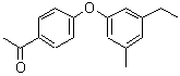 CAS#: 887575-37-3， 1-[4-(3-Ethyl-5-methylphenoxy)phenyl]ethanone