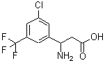 CAS#: 887583-74-6， 3-Amino-3-[3-chloro-5-(trifluoromethyl)phenyl]propanoic acid