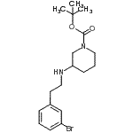 CAS#: 887584-56-7， 2-Methyl-2-propanyl 3-{[2-(3-bromophenyl)ethyl]amino}-1-piperidinecarboxylate