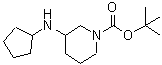 CAS#: 887586-16-5， 2-Methyl-2-propanyl 3-(cyclopentylamino)-1-piperidinecarboxylate