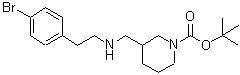 CAS#: 887587-34-0， 2-Methyl-2-propanyl 3-({[2-(4-bromophenyl)ethyl]amino}methyl)-1-piperidinecarboxylate