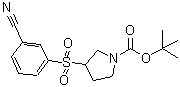 CAS#: 887587-73-7， 2-Methyl-2-propanyl 3-[(3-cyanophenyl)sulfonyl]-1-pyrrolidinecarboxylate