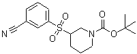 CAS#: 887589-95-9， 2-Methyl-2-propanyl 3-[(3-cyanophenyl)sulfonyl]-1-piperidinecarboxylate