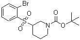 CAS#: 887590-07-0， 2-Methyl-2-propanyl 3-[(2-bromophenyl)sulfonyl]-1-piperidinecarboxylate