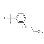 结构式 CAS# 887590-37-6, N-丙基-3-(三氟甲基)苯胺