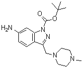 CAS#: 887590-50-3， 2-Methyl-2-propanyl 6-amino-3-[(4-methyl-1-piperazinyl)methyl]-1H-indazole-1-carboxylate