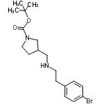 CAS#: 887590-93-4， 2-Methyl-2-propanyl 3-({[2-(4-bromophenyl)ethyl]amino}methyl)-1-pyrrolidinecarboxylate