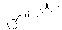 CAS#: 887590-99-0， 2-Methyl-2-propanyl 3-{[(3-fluorobenzyl)amino]methyl}-1-pyrrolidinecarboxylate