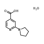 CAS#: 887922-89-6， 2-(1-Pyrrolidinyl)isonicotinic acid hydrate (1:1)