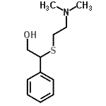 结构式 CAS# 88889-92-3, 2-{[2-(二甲基氨基)乙基]硫基}-2-苯乙醇