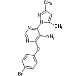 CAS#: 889299-31-4， 4-(4-bromophenoxy)-6-(3,5-dimethylpyrazol-1-yl)pyrimidin-5-amine