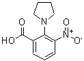 structure of CAS# 890091-65-3, 3-Nitro-2-(1-pyrrolidinyl)benzoic acid;3-nitro-2-(pyrrolidin-1-yl)benzoic acid;3-nitro-2-pyrrolidin-1-ylbenzoic acid;3-Nitro-2-pyrrolidin-1-yl-benzoic acid
