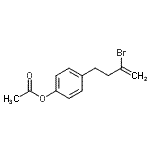 structure of CAS# 890097-88-8, 4-(3-Bromo-3-buten-1-yl)phenyl acetate;4-(4-Acetoxyphenyl)-2-bromo-1-butene
