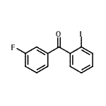 structure of CAS# 890098-23-4, (3-Fluorophenyl)(2-iodophenyl)methanone;3-fluoro-2'-iodobenzophenone