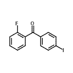 structure of CAS# 890098-26-7, (2-Fluorophenyl)(4-iodophenyl)methanone;2-Fluoro-4'-iodobenzophenone