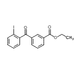 structure of CAS# 890098-35-8, Ethyl 3-(2-iodobenzoyl)benzoate;3-ethoxycarbonyl-2'-iodobenzophenone