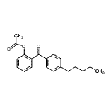 structure of CAS# 890098-46-1, 2-(4-Pentylbenzoyl)phenyl acetate;2-Acetoxy-4'-pentylbenzophenone