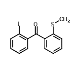 structure of CAS# 890098-51-8, (2-Iodophenyl)[2-(methylsulfanyl)phenyl]methanone;2-iodo-2'-thiomethylbenzophenone