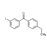结构式 CAS# 890098-59-6, (3-碘苯基)[4-(甲硫基)苯基]甲酮