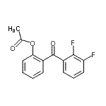 structure of CAS# 890098-64-3, 2-(2,3-Difluorobenzoyl)phenyl acetate;2-Acetoxy-2',3'-difluorobenzophenone