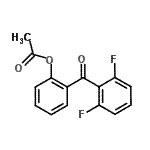 structure of CAS# 890098-70-1, 2-(2,6-Difluorobenzoyl)phenyl acetate;2-Acetoxy-2',6'-difluorobenzophenone