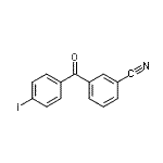 structure of CAS# 890098-73-4, 3-(4-Iodobenzoyl)benzonitrile;3-Cyano-4'-iodobenzophenone