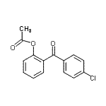 structure of CAS# 890099-13-5, 2-(4-Chlorobenzoyl)phenyl acetate;2-Acetoxy-4'-chlorobenzophenone