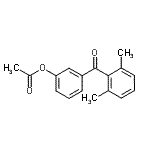 structure of CAS# 890099-14-6, 3-(2,6-Dimethylbenzoyl)phenyl acetate;3-Acetoxy-2',6'-dimethylbenzophenone