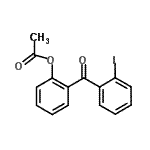 structure of CAS# 890099-22-6, 2-(2-Iodobenzoyl)phenyl acetate;2-Acetoxy-2'-iodobenzophenone
