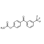 structure of CAS# 890099-35-1, 4-[3-(Trifluoromethyl)benzoyl]phenyl acetate;4-Acetoxy-3'-trifluoromethylbenzophenone