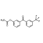 结构式 CAS# 890099-41-9, 3-[3-(三氟甲基)苯甲酰基]苯基乙酸酯