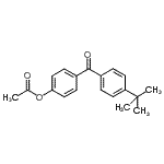 structure of CAS# 890099-70-4, 4-[4-(2-Methyl-2-propanyl)benzoyl]phenyl acetate;4-Acetoxy-4'-t-butylbenzophenone
