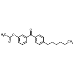 structure of CAS# 890099-96-4, 3-(4-Hexylbenzoyl)phenyl acetate;3-Acetoxy-4'-hexylbenzophenone
