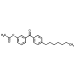structure of CAS# 890099-98-6, 3-(4-Heptylbenzoyl)phenyl acetate;3-Acetoxy-4'-heptylbenzophenone