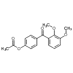 structure of CAS# 890100-17-1, 4-(2,3-Dimethoxybenzoyl)phenyl acetate;4-Acetoxy-2',3'-dimethoxybenzophenone