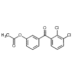 structure of CAS# 890100-24-0, 3-(2,3-Dichlorobenzoyl)phenyl acetate;3-Acetoxy-2',3'-dichlorobenzophenone