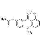 structure of CAS# 890100-40-0, 3-(2,6-Dimethoxybenzoyl)phenyl acetate;3-Acetoxy-2',6'-dimethoxybenzophenone