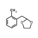 structure of CAS# 89012-55-5, 2-(2-Methylbenzyl)-1,3-dioxolane;1-(1,3-Dioxolan-2-ylmethyl)-2-methylbenzene