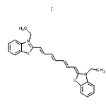 CAS#: 89013-15-0， 3-Ethyl-2-[(1E,3E,5E,7Z)-7-(3-ethyl-1,3-benzothiazol-2(3H)-ylidene)-1,3,5-heptatrien-1-yl]-1,3-benzothiazol-3-ium iodide