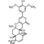 CAS#: 89020-33-7， (4aR,6aR,12aS,12bS)-4a,12a-Dihydroxy-9-(4-hydroxy-3,5-dimethoxyphenyl)-4,4,6a,12b-tetramethyl-4a,6,6a,12,12a,12b-hexahydro-4H,11H-benzo[f]pyrano[4,3-b]chromene-1,11(5H)-dione