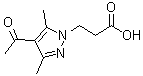 结构式 CAS# 890596-67-5, 3-(4-乙酰基-3,5-二甲基-1H-吡唑-1-基)丙酸