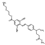 CAS 登录号：89138-27-2， 2-(烯丙氧基)乙基3,5-二氰基-4-({4-[乙基(3-甲氧基-3-氧代丙基)氨基]苯基}偶氮)苯甲酸酯