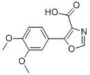 structure of CAS# 89205-08-3, 5-(2,4-Dimethyoxyphenyl)-1,3-Oxazole-4-Carboxylic Acid;5-(2,4-DIMETHYOXYPHENYL)-1,3-OXAZOLE-4-CARBOXYLIC ACID;4-Oxazolecarboxylic  Acid,  5-(3,4-Dimethoxyphenyl)-