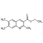 结构式 CAS# 892874-87-2, 乙基2,6,7-三甲基-3-喹啉羧酸酯