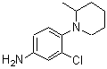 结构式 CAS# 893750-67-9, 3-氯-4-(2-甲基-1-哌啶基)苯胺