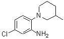 结构式 CAS# 893751-41-2, 5-氯-2-(3-甲基-1-哌啶基)苯胺