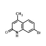 结构式 CAS# 89446-51-5, 7-溴-4-甲基-2(1H)-喹啉酮